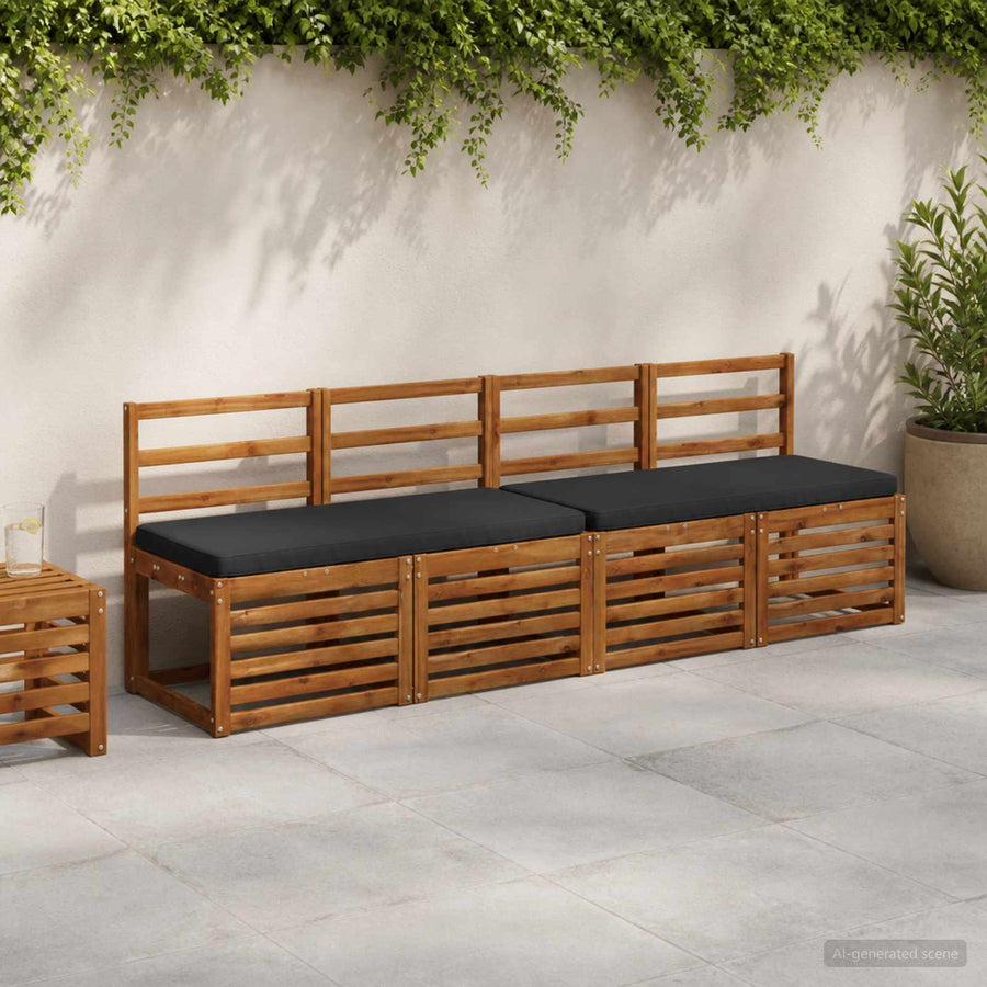 1-delig Bankkussen VUGHT 100% Polyester Zwart 100 x 50 x 5 cm