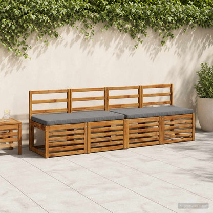1-delig Bankkussen VUGHT 100% Polyester Grijs 100 x 50 x 5 cm