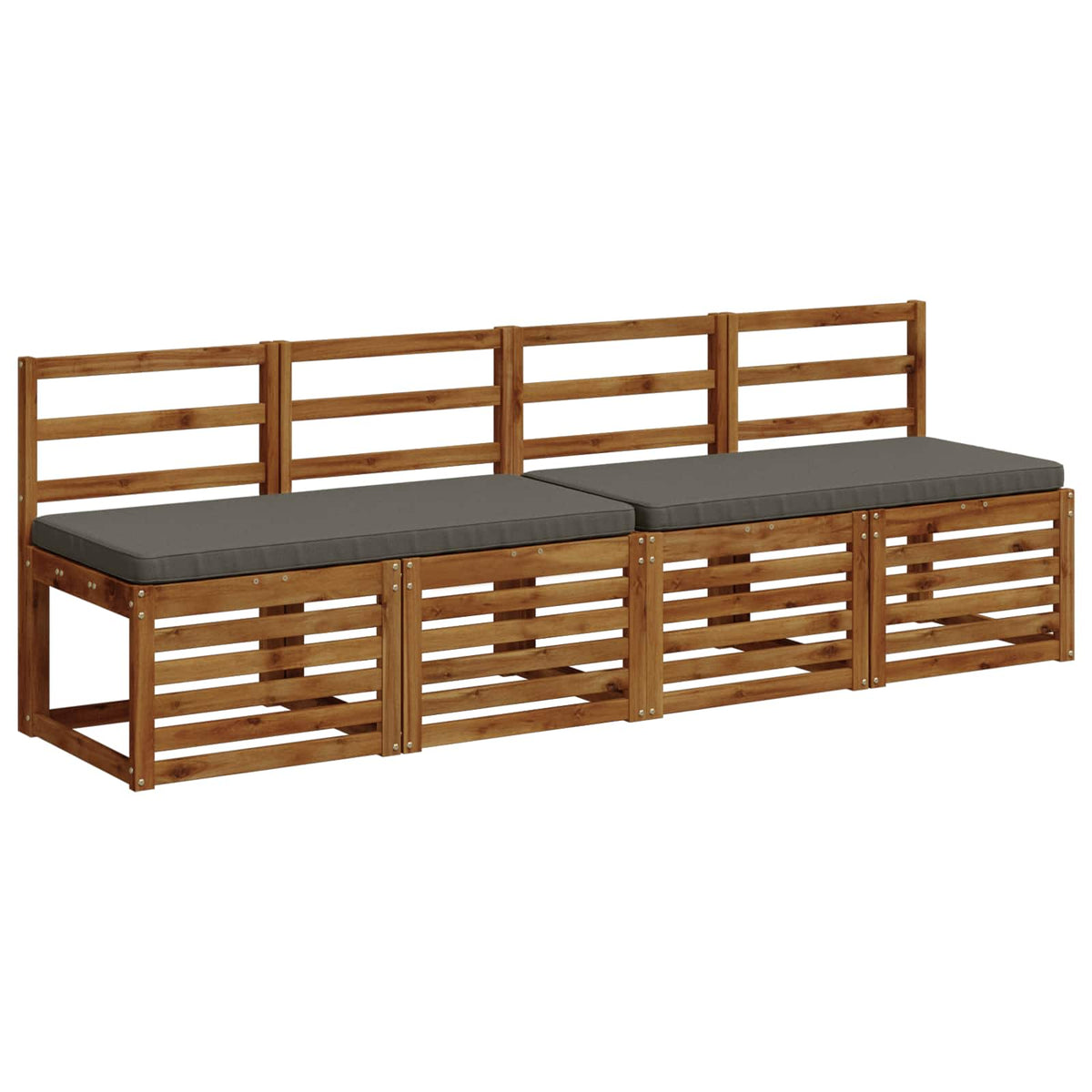 2-delige Bankkussens VUGHT 2 st 100% Polyester Grijs