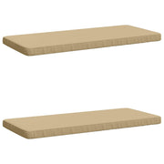 Bankkussens 2 stuks beige polyester