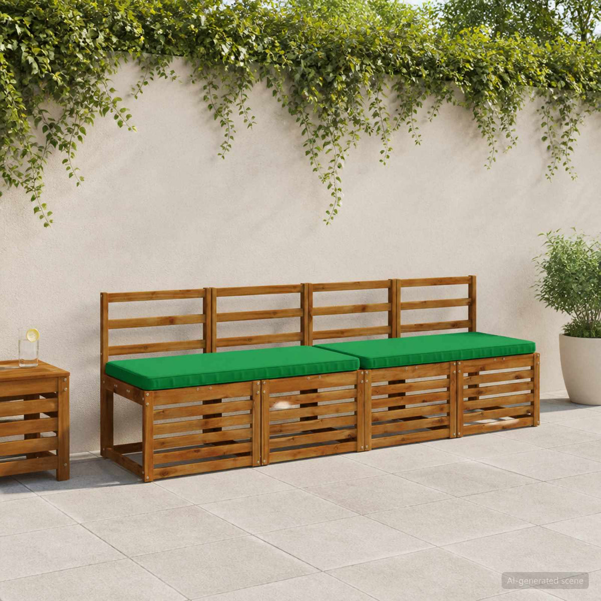 1-delig Bankkussen VUGHT 100% Polyester Groen 100 x 50 x 5 cm