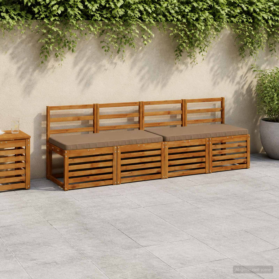1-delig Bankkussen VUGHT 100% Polyester Taupe 110 x 50 x 5 cm