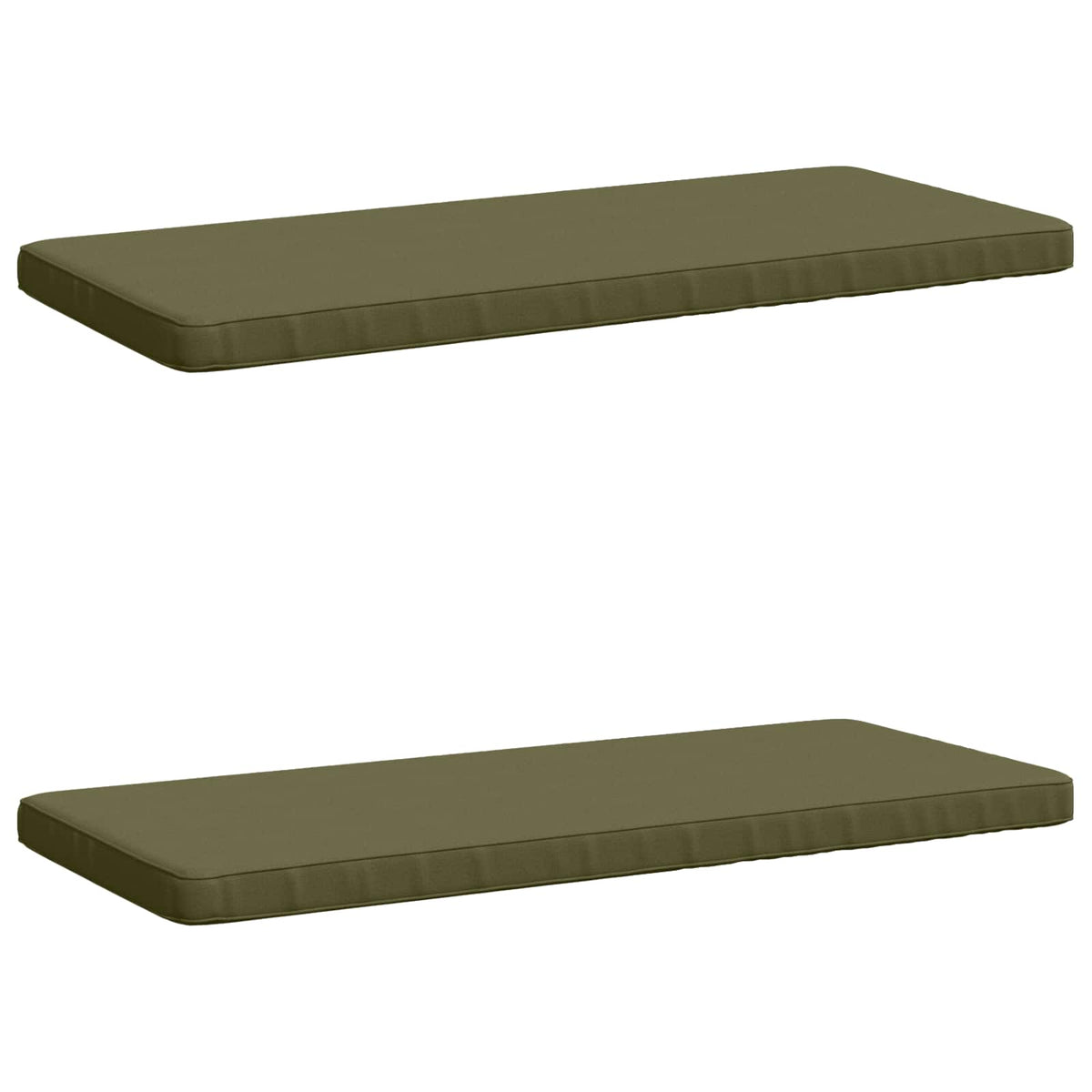 2-delige Bankkussens VUGHT 2 st 100% Polyester Olijfgroen