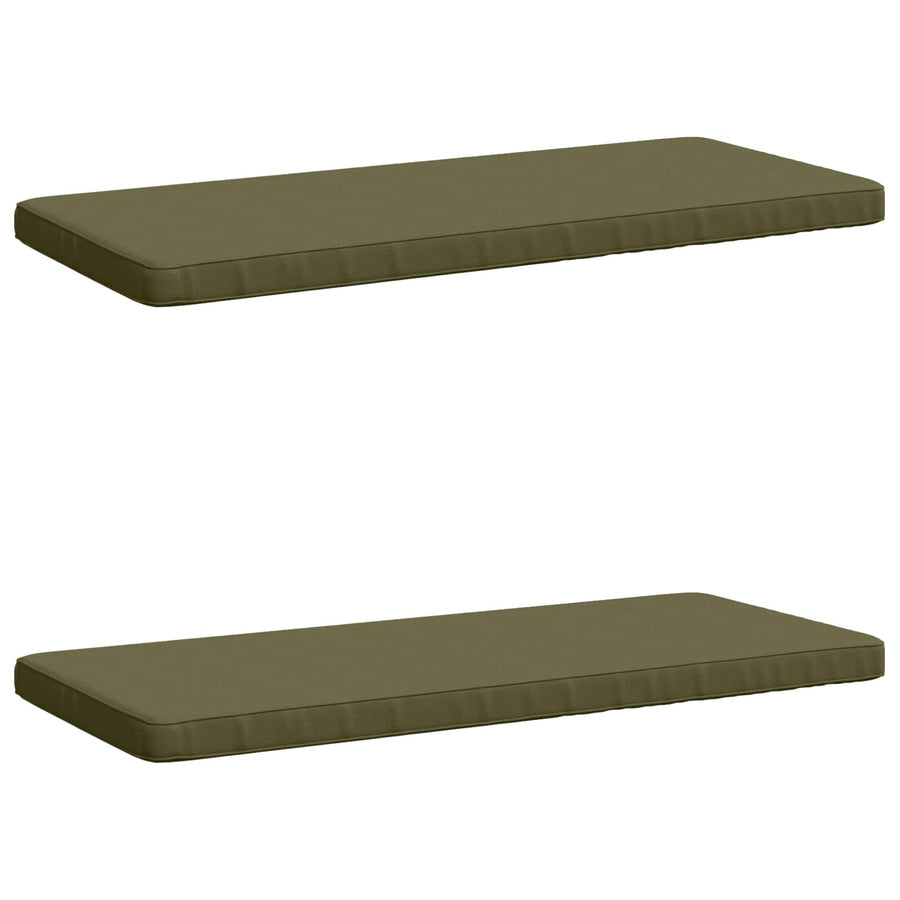 2-delige Bankkussens VUGHT 2 st 100% Polyester Olijfgroen