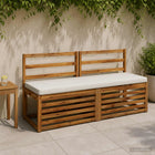Bankkussen wit 140x50x5 cm polyester