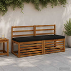 Bankkussen 140x50x5 cm zwart polyester