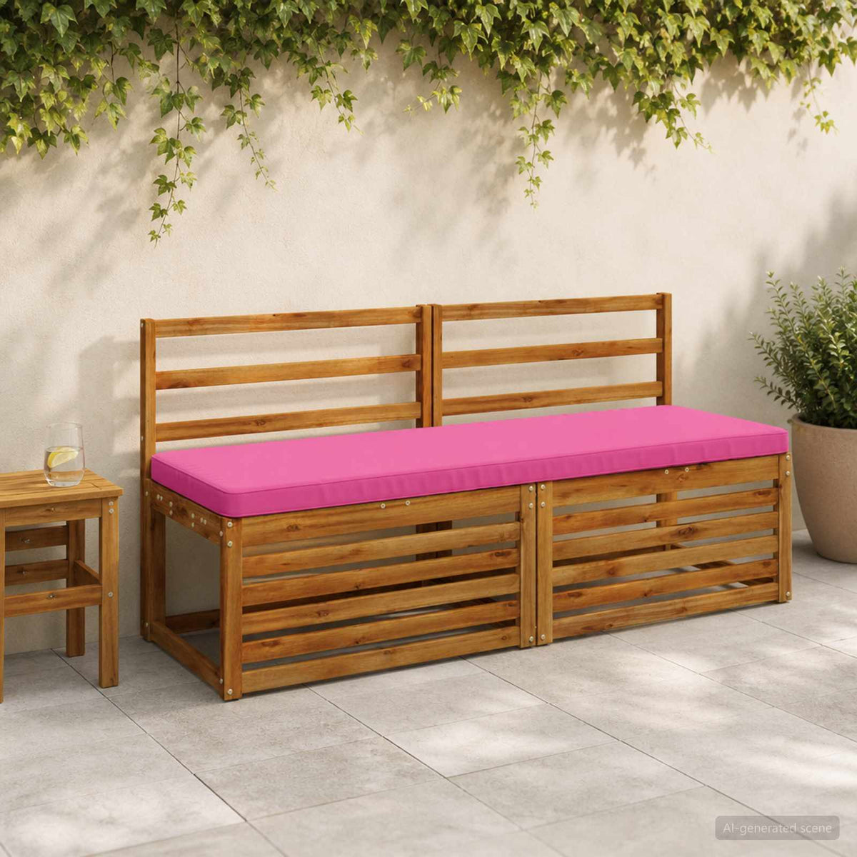 2-delige Bankkussens VUGHT 2 st 100% Polyester Roze