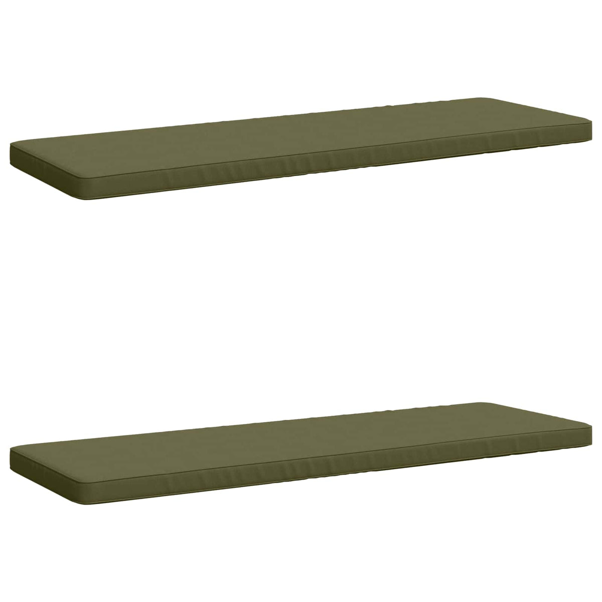 2-delige Bankkussens VUGHT 2 st 100% Polyester Olijfgroen