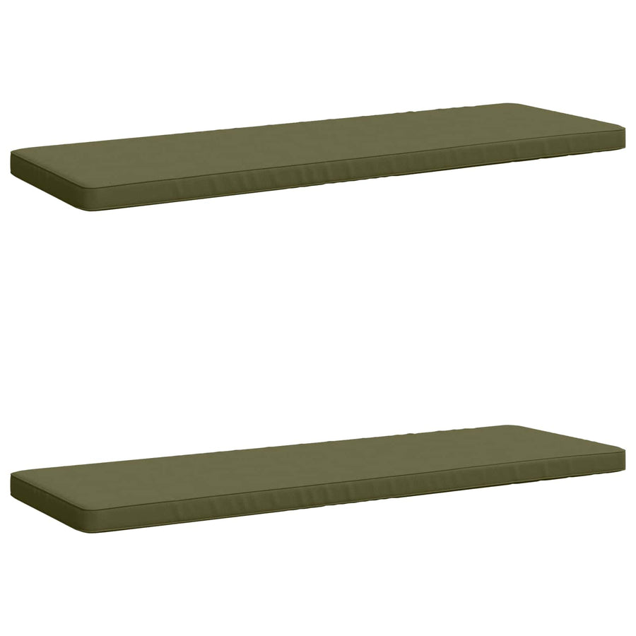 2-delige Bankkussens VUGHT 2 st 100% Polyester Olijfgroen