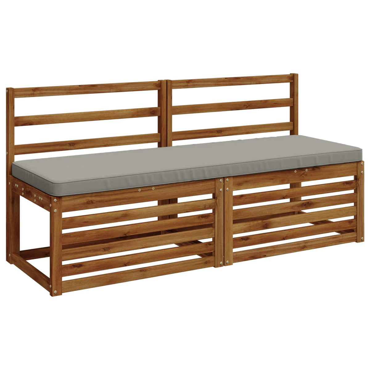 1-delig Bankkussen VUGHT 100% Polyester Grijs 160 x 50 x 5 cm