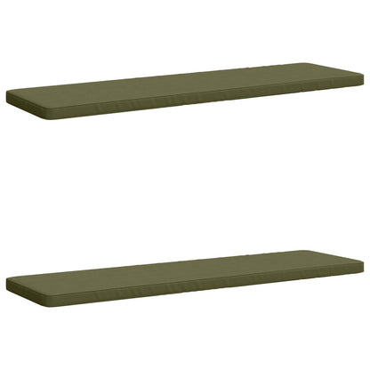 2-delige Bankkussens VUGHT 2 st 100% Polyester Olijfgroen