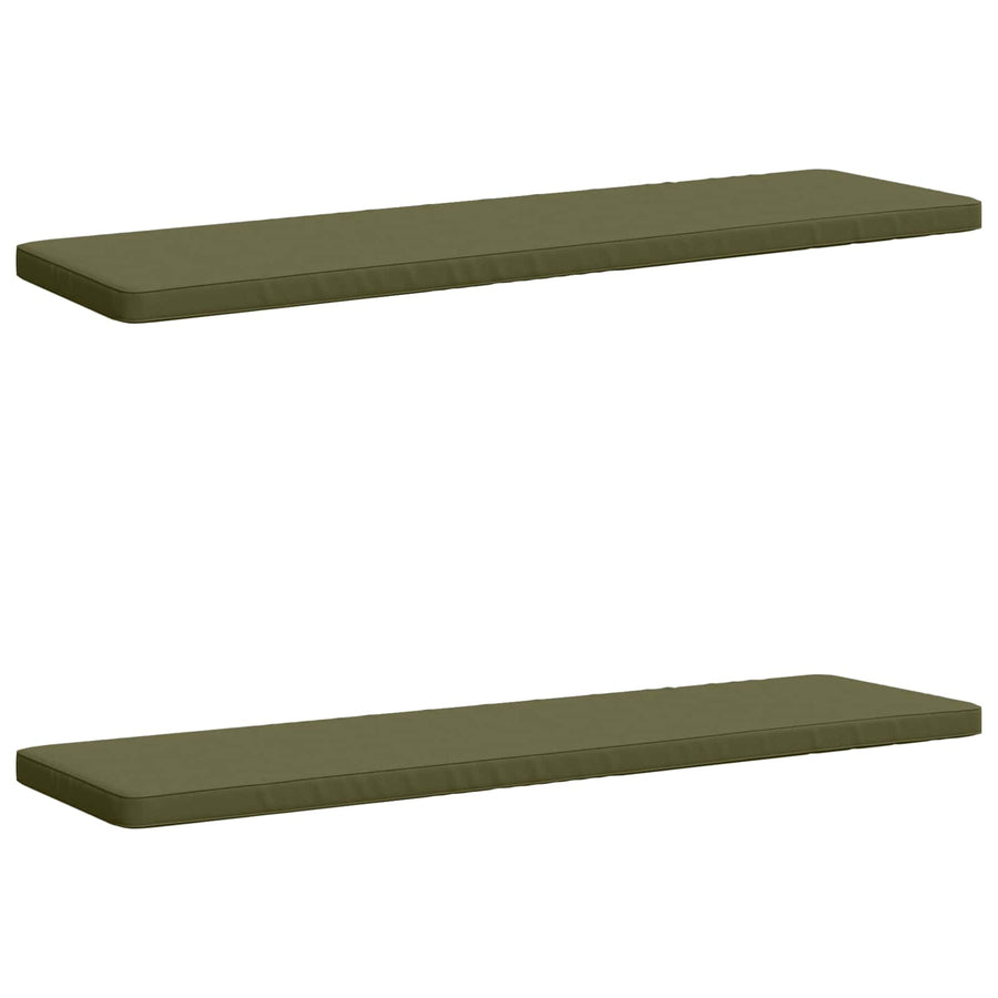 2-delige Bankkussens VUGHT 2 st 100% Polyester Olijfgroen