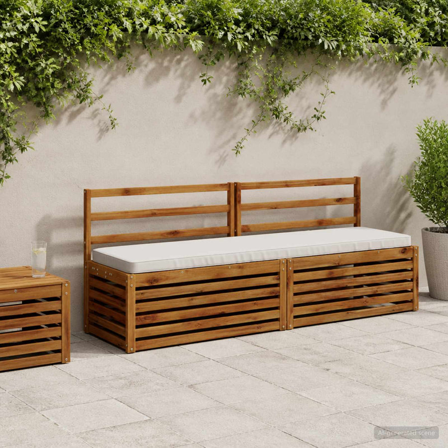 1-delig Bankkussen VUGHT 100% Polyester Wit 170 x 50 x 5 cm