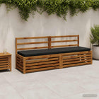 Bankkussen zwart 170 x 50 x 5 cm polyester