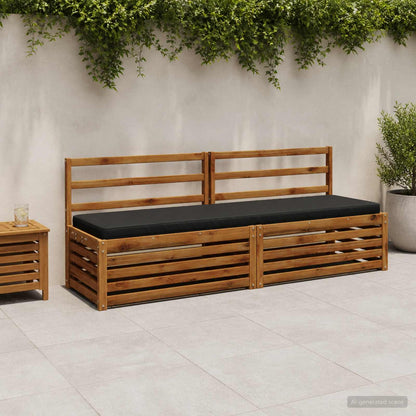 1-delig Bankkussen VUGHT 100% Polyester Zwart 180 x 50 x 5 cm