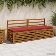 Bankkussens 2-delig rood 100% polyester