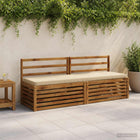 Bankkussens 2 stuks beige 100% polyester