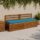 Bankkussen VUGHT lichtblauw polyester 100x40x10 cm