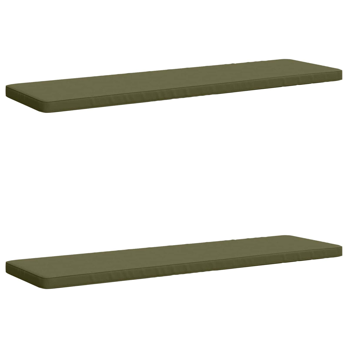2-delige Bankkussens VUGHT 2 st 100% Polyester Olijfgroen
