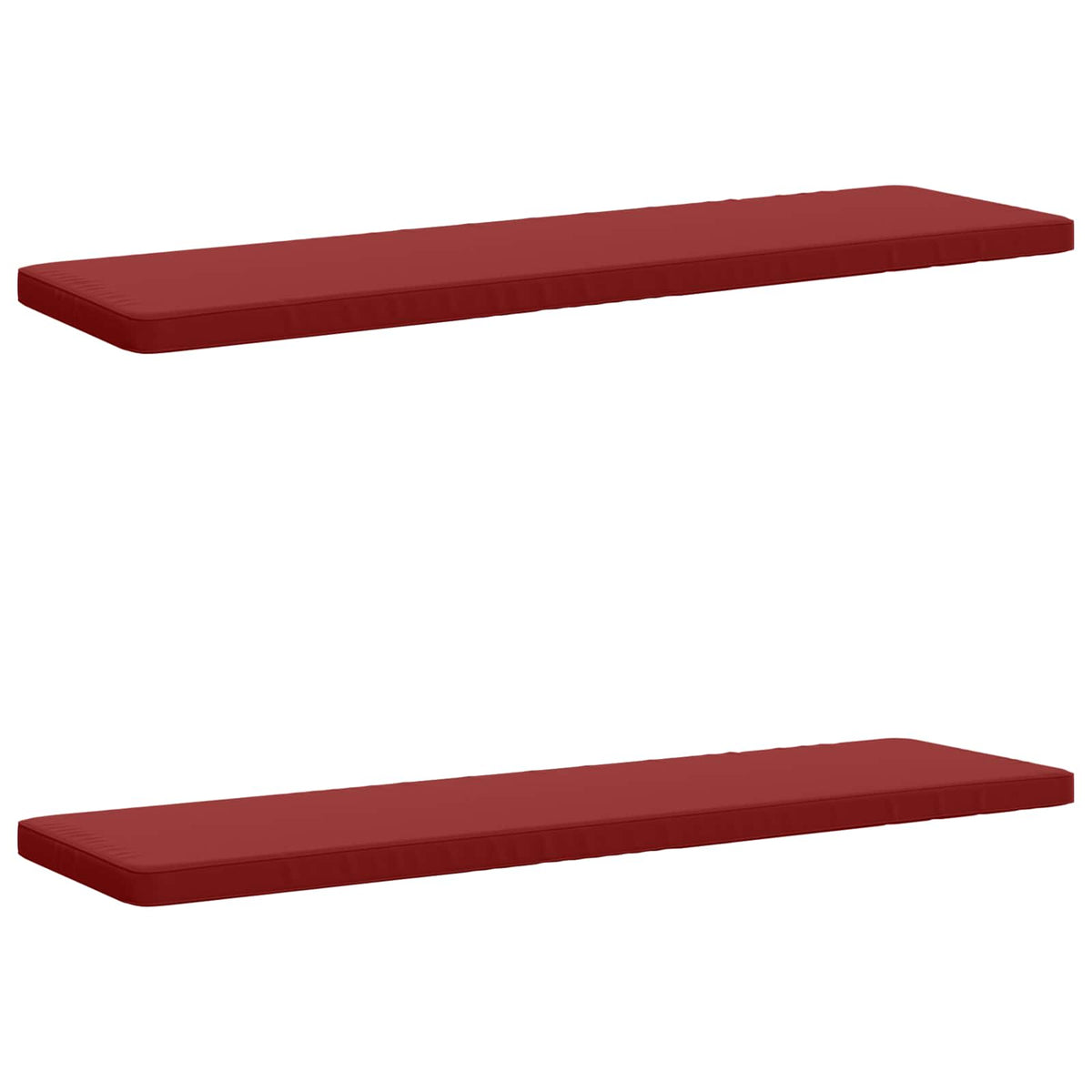 2-delige Bankkussens VUGHT 2 st 100% Polyester Wijnrood