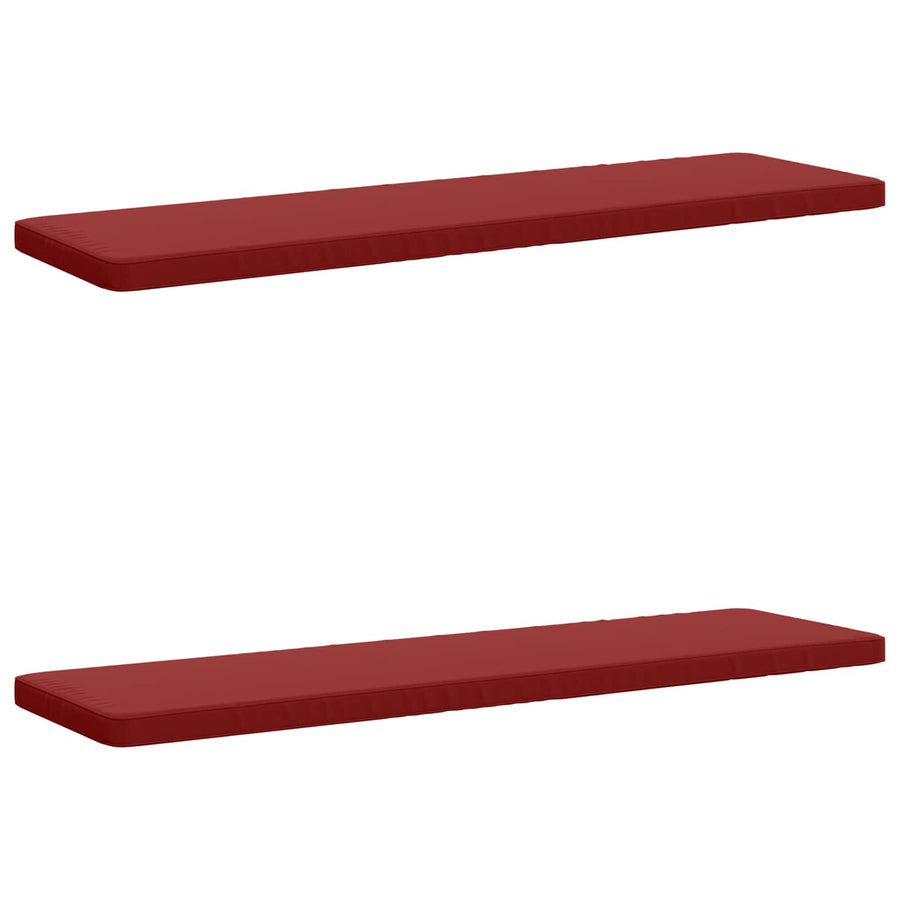 2-delige Bankkussens VUGHT 2 st 100% Polyester Wijnrood