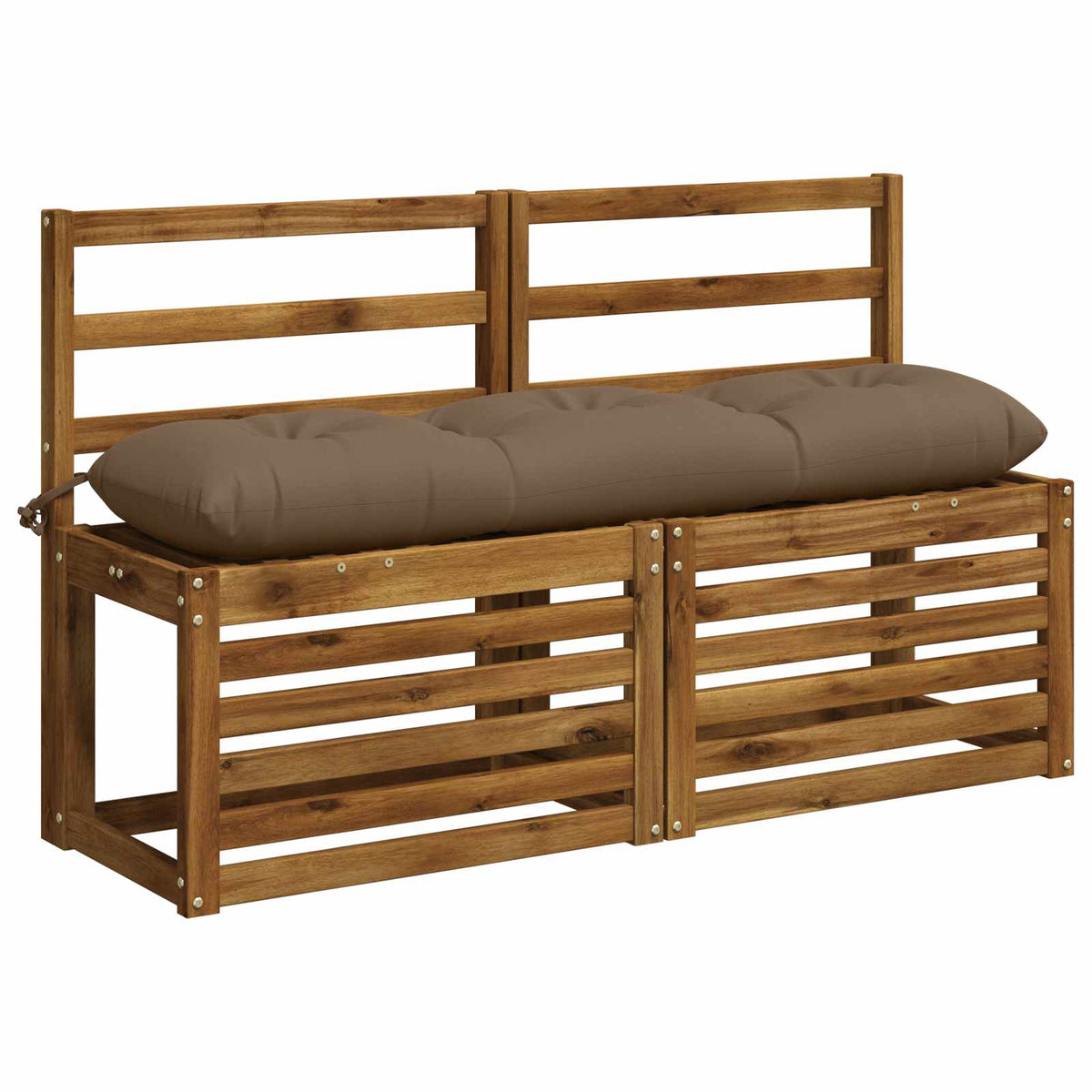 2-delige Bankkussens VIANEN 100% Polyester Taupe