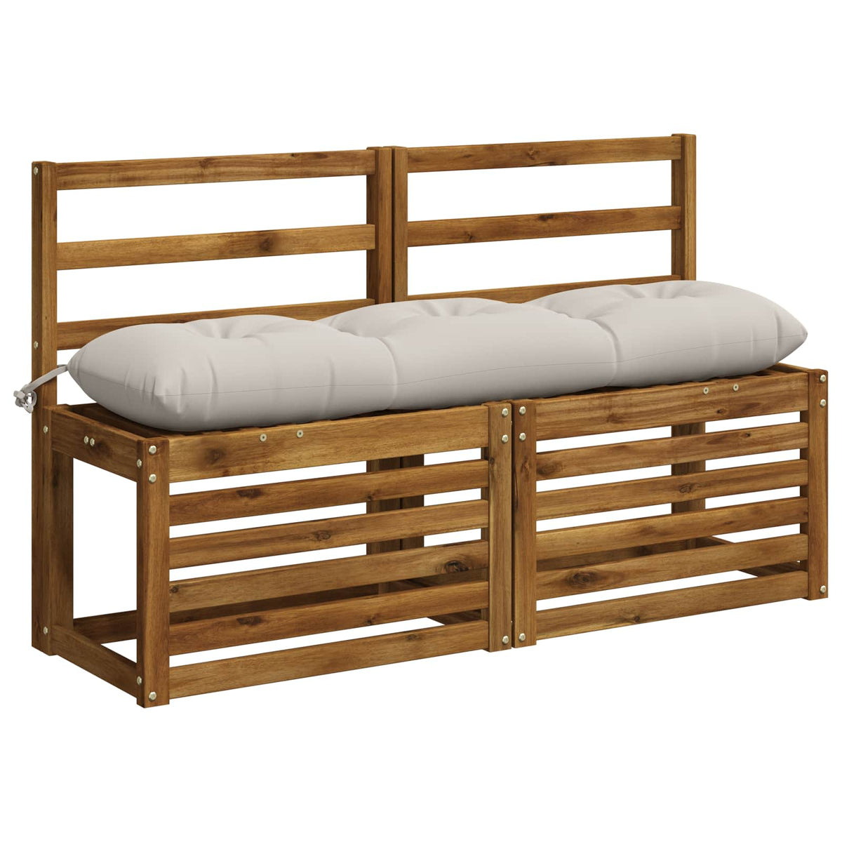 2-delige Bankkussens VIANEN 100% Polyester Wit 110 x 30 x 12 cm