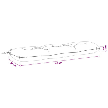 Bankkussen VIANEN 100% Polyester Antraciet 110 x 30 x 12 cm