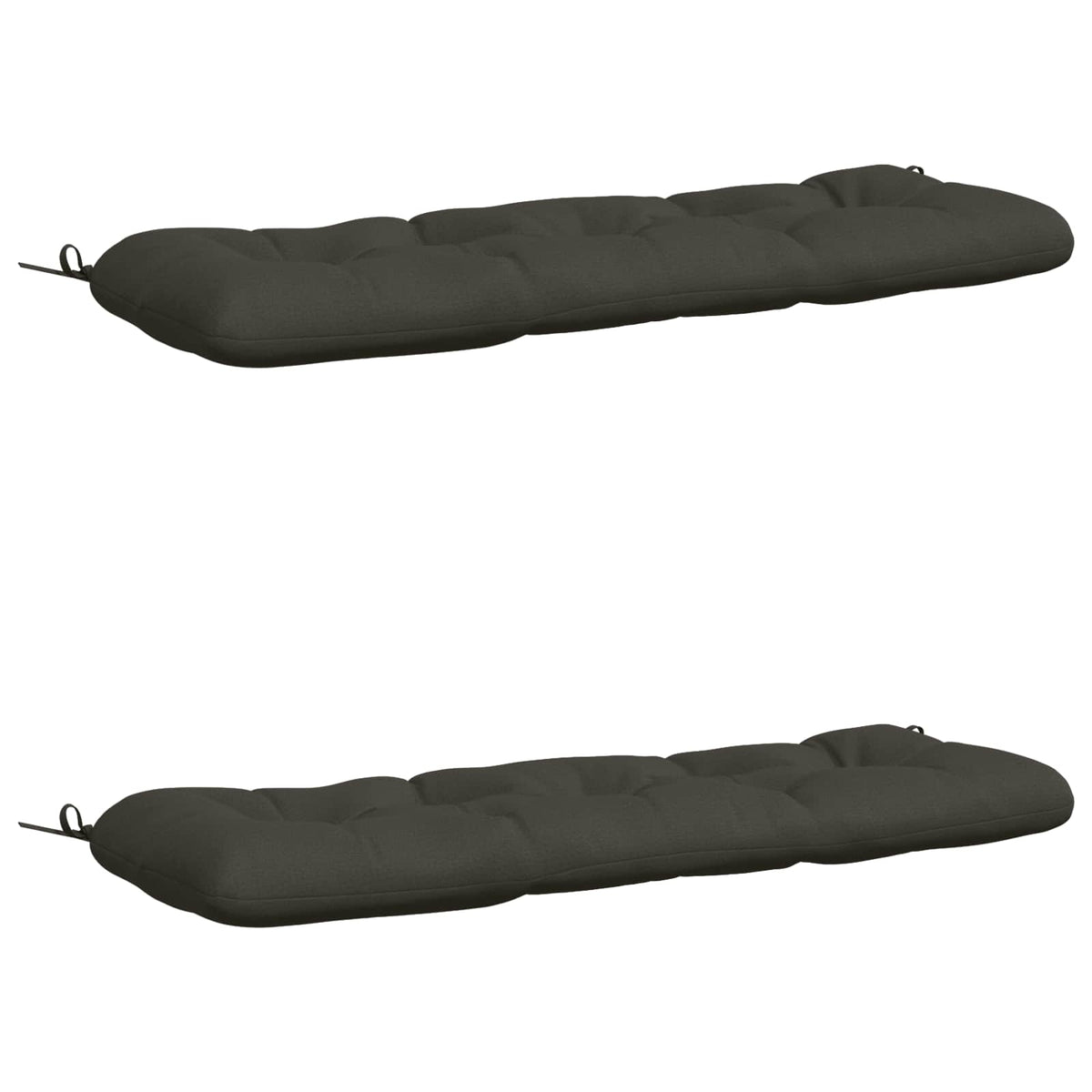 2-delige Bankkussens VIANEN 100% Polyester Antraciet