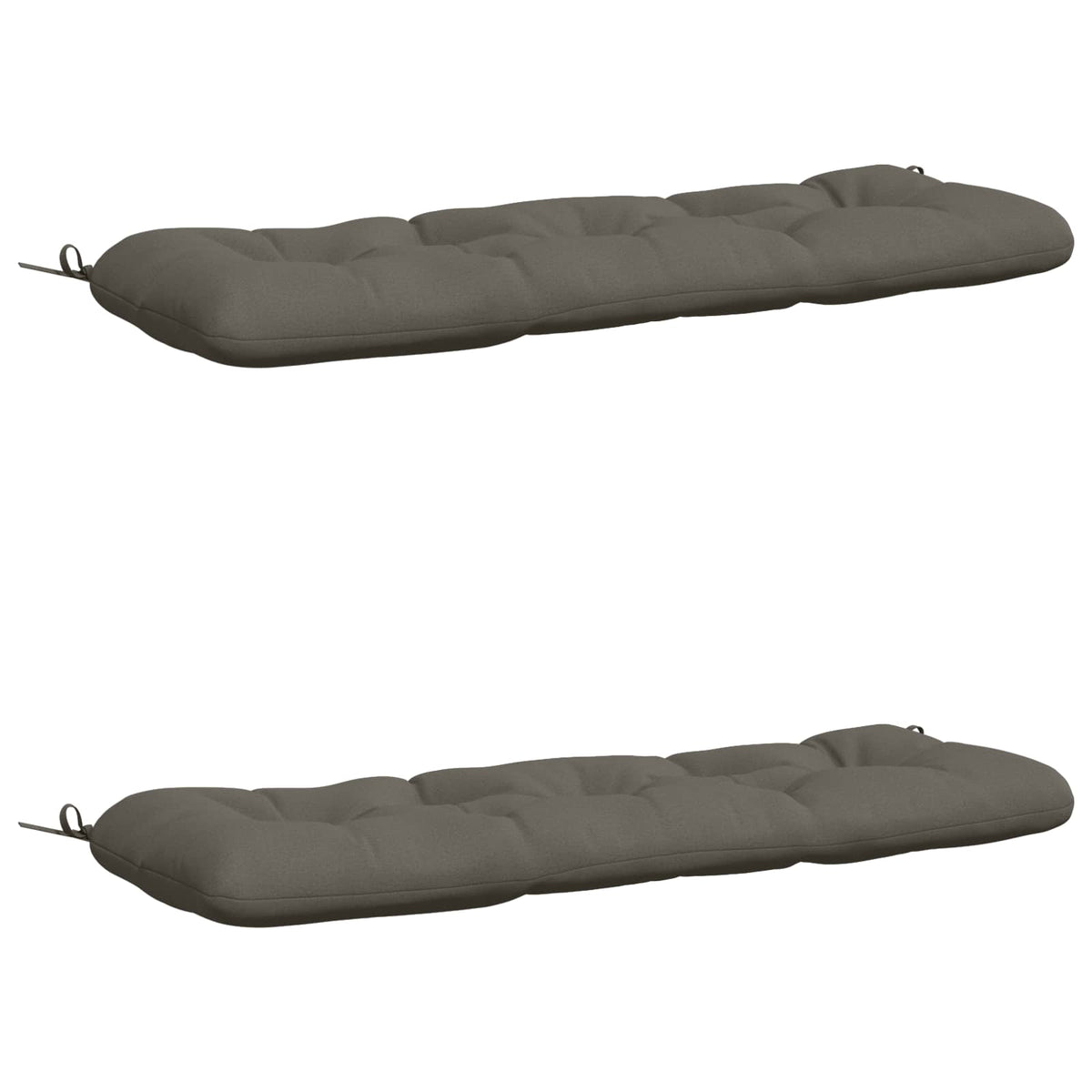 2-delige Bankkussens VIANEN 100% Polyester Grijs
