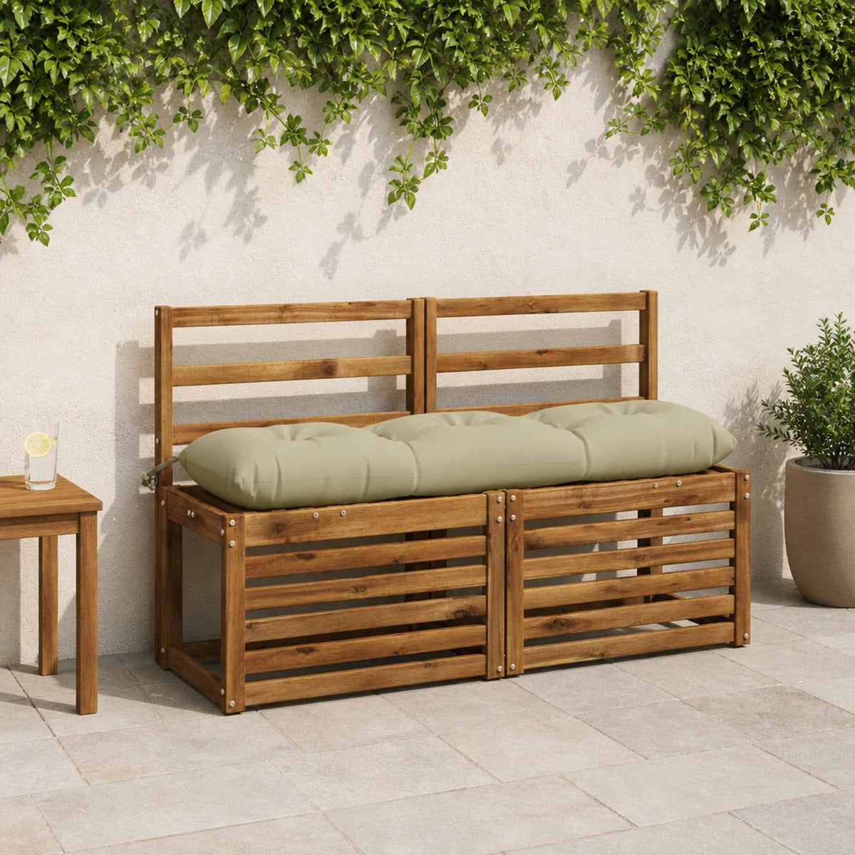 Bankkussen VIANEN 100% Polyester Lichtgroen 110 x 30 x 12 cm