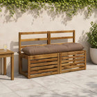 Bankkussen 110x30x12 cm polyester taupe