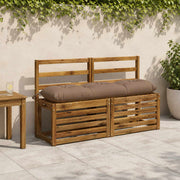 Bankkussen 110x30x12 cm polyester taupe