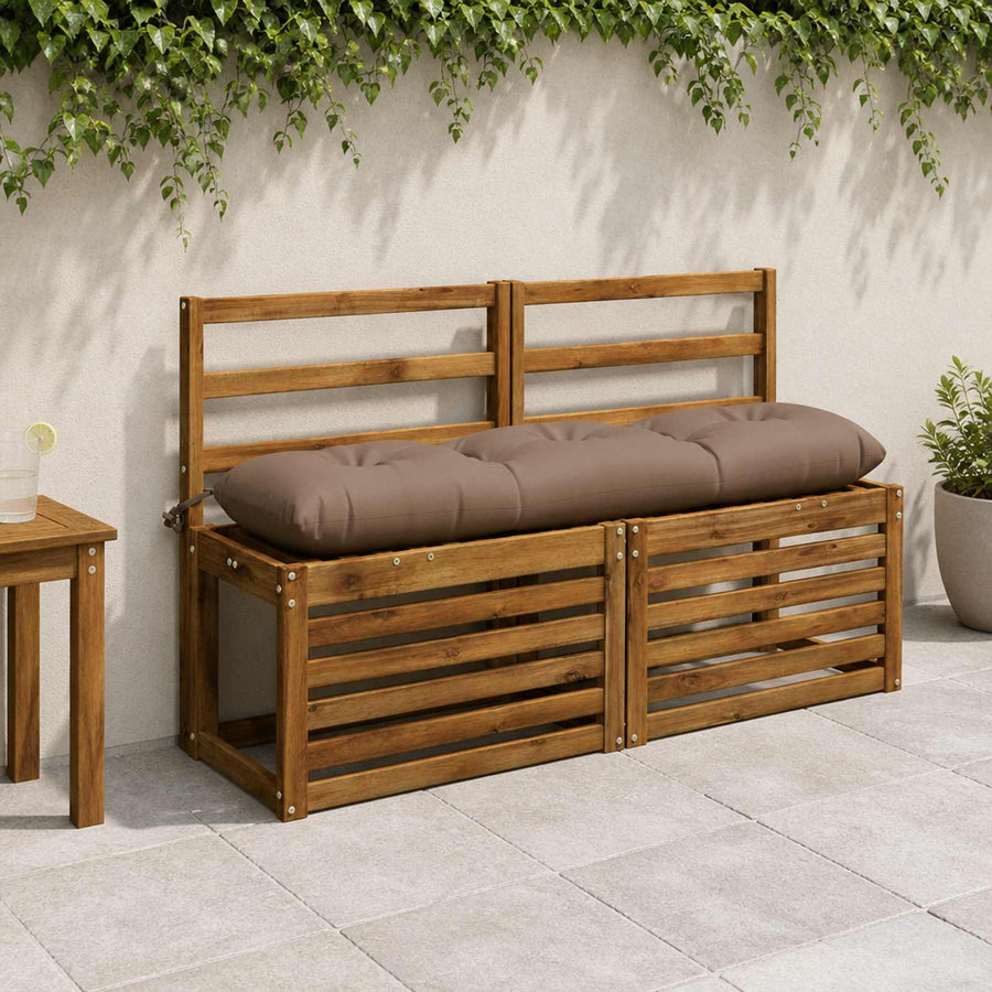 2-delige Bankkussens VIANEN 100% Polyester Taupe