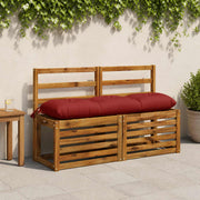 Bankkussen 110x30x12 cm rood polyester