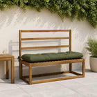 Bankkussen olijfgroen 110x40x12 cm polyester