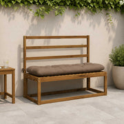 Bankkussens 2 stuks taupe polyester 30 cm banden