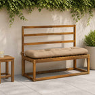 Bankkussen 110x40x12 cm zand polyester