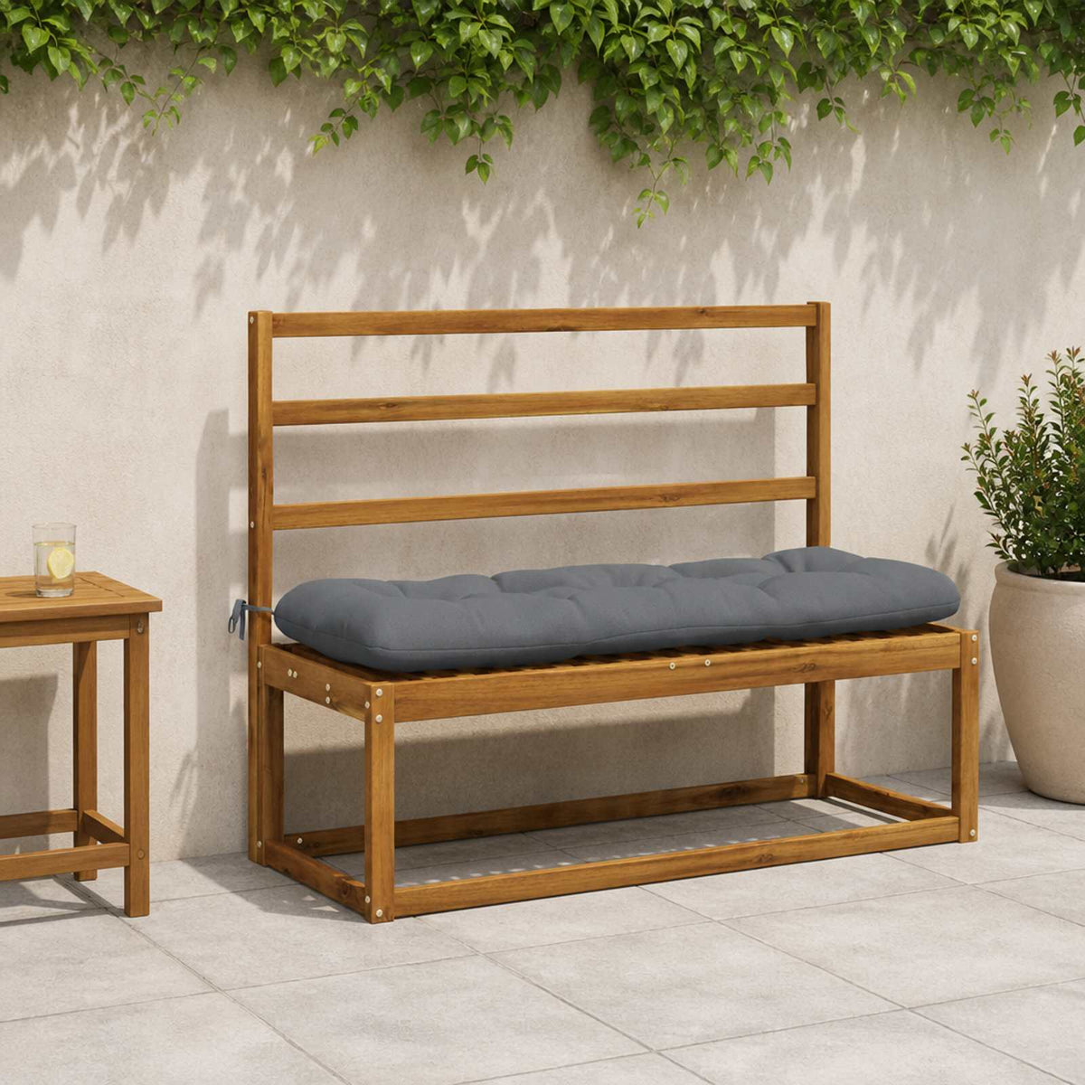 Bankkussen VIANEN 100% Polyester Blauw 110 x 40 x 12 cm