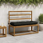 Bankkussen zwart 110x40x12 cm polyester