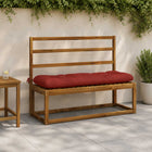 Bankkussen 110x40x12 cm rood polyester