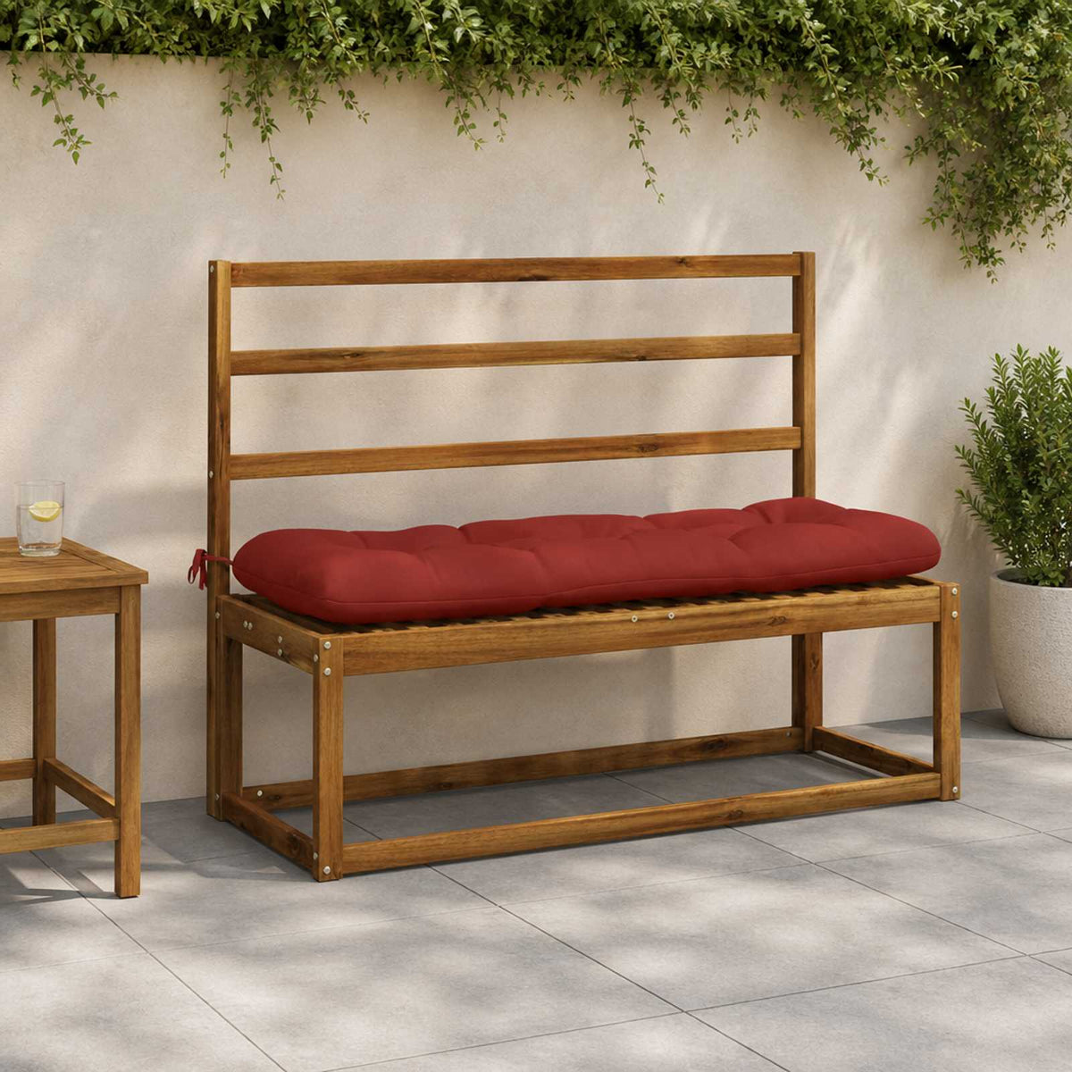 Bankkussen VIANEN 100% Polyester Rood 110 x 40 x 12 cm
