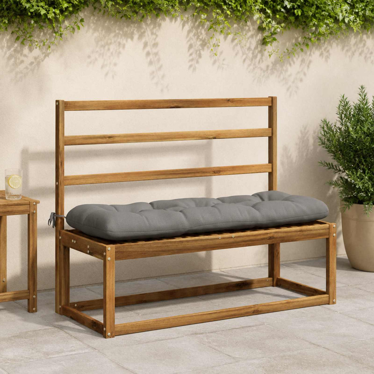 Bank Kussens VIANEN 2 st 100% Polyester Grijs 120 x 40 x 12 cm