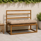 Bankkussen 110x50x12 cm zand polyester