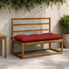 Bankkussen rood 100x50x12 cm polyester