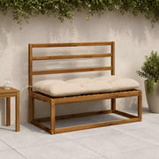 Bankkussen 100x50x12 cm polyester crèmekleurig