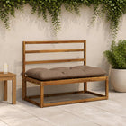 Bankkussens 2-delig taupe polyester