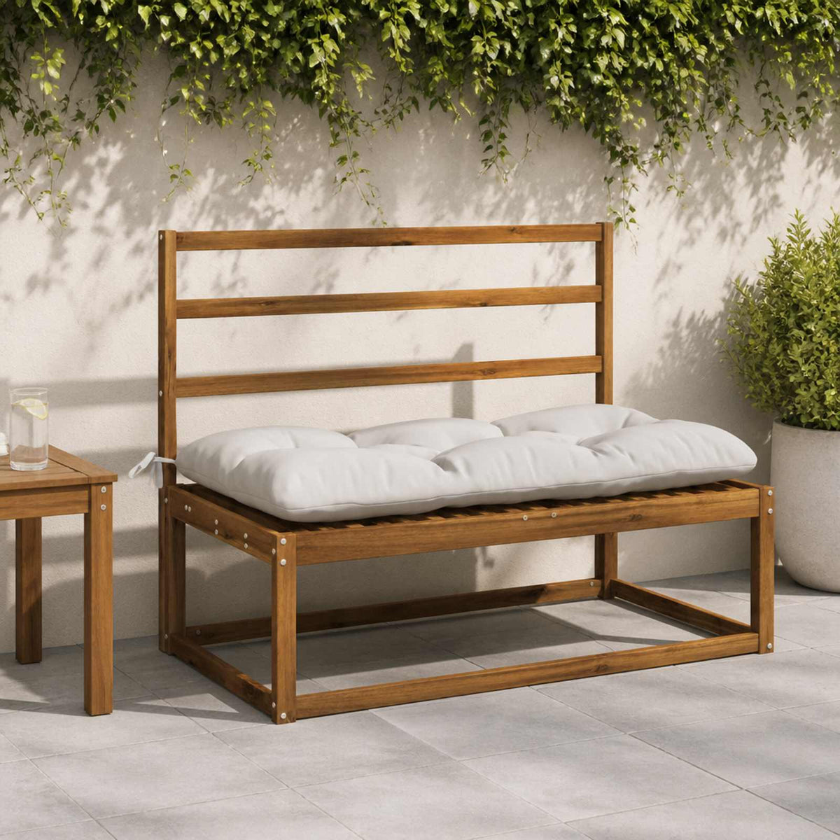 2-delige Bankkussens VIANEN 100% Polyester Wit 100 x 60 x 12 cm