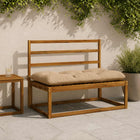Bankkussen 100x60x12 cm zand polyester