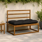 Bankkussen 100x60x12 cm zwart polyester